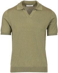 Mauro Ottaviani - Knitted Jersey Polo Shirt - Lyst
