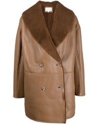 Loulou Studio - Namo Double-breasted Shearling-lined Coat - Lyst