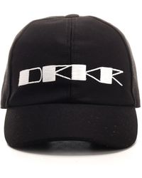 Rick Owens - Baseball Hat Black Wih Embroidery - Lyst