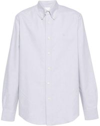 Givenchy - Grey Shirt With Embroidered Logo - Lyst
