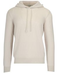 Al Duca d'Aosta - Cream Hooded Sweatshirt - Lyst