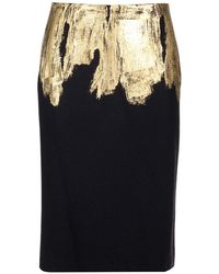 Dries Van Noten - Midi Skirt With Coated Detail - Lyst