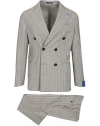 Guarinucci - Double-breasted Pinstriped Suit - Lyst