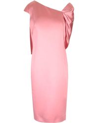 Givenchy - Pink Satin Sheath Dress - Lyst