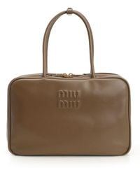 Miu Miu - Tundra-colored "beau" Bag - Lyst