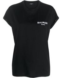 Balmain - Flocked T-Shirt - Lyst
