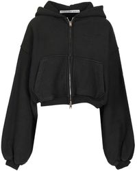 Alexander Wang - Oversized Cropped Hoodie - Lyst