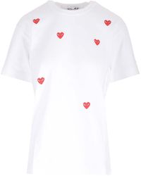 COMME DES GARÇONS PLAY - T-shirt With Mini Red Hearts - Lyst