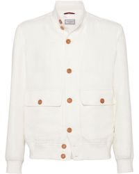 Brunello Cucinelli - Cotton Buttoned Jacket - Lyst