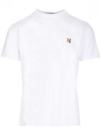 Maison Kitsuné - T-shirt With Fox Head Patch - Lyst