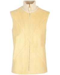 Loewe - Luxury Puzzle Fold Vest In Shearling And Wool - Lyst