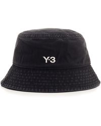 Y-3 - Black Bucket Hat With Logo - Lyst