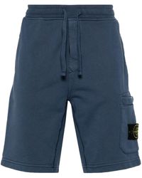Stone Island - Blue Bermuda Shorts With Cargo Pocket - Lyst