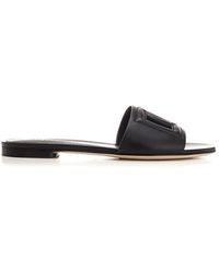 Dolce & Gabbana - Sandals In Black Calfskin - Lyst