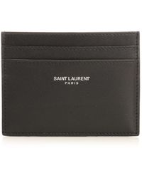 Saint Laurent - Calfskin Card Holder - Lyst