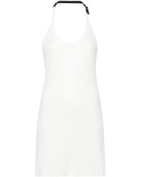Courreges - Ribbed Jersey Mini Dress - Lyst