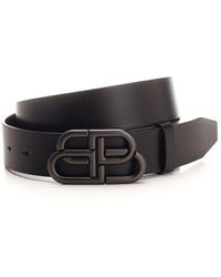 Balenciaga - Black "bb" Belt - Lyst