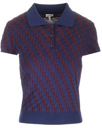 Loewe - Stretch Cotton Polo Shirt - Lyst