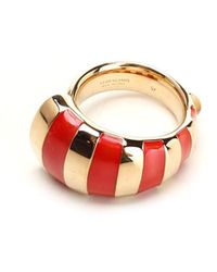 Ferragamo - Ring An Shell Gold/red - Lyst