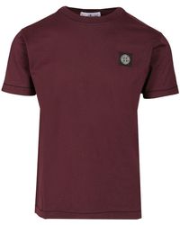 Stone Island - Short-sleeved Cotton Jersey T-shirt - Lyst