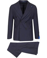 Guarinucci - Double-breasted Pinstriped Suit - Lyst