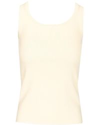 Max Mara - Sleeveless Top With Logo Tops - Lyst