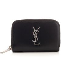 Saint Laurent - Zip Around Wallet Monogram - Lyst