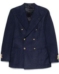 Gabriele Pasini - Double-breasted Wool Blend Blazer - Lyst