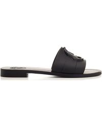 Moncler - Black "mon" Flat Sandal - Lyst