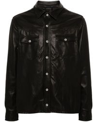 Giorgio Brato - Black Leather "texas" Shirt - Lyst