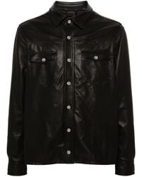 Giorgio Brato - Black Leather "texas" Shirt - Lyst