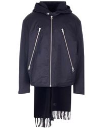 MM6 by Maison Martin Margiela - Insulated Black Cotton Jacket - Lyst