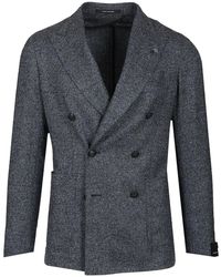 Tagliatore - Double-Breasted Wool And Silk Blazer Jackets - Lyst