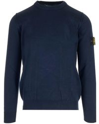 Stone Island Crewneck Sweater - Blue