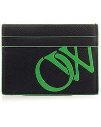 Off-White c/o Virgil Abloh - Fluorescent Green Ow Logo Card Holder - Lyst