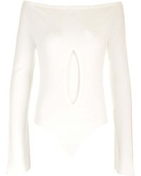 Courreges - Jersey Bodysuit With Cut Out - Lyst