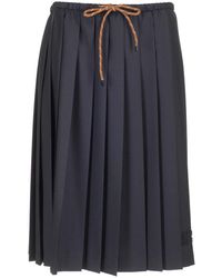 Miu Miu - Pleated Batavia Skirt - Lyst