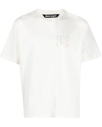 Palm Angels - T-shirt With Embroidered Logo - Lyst