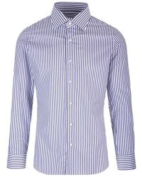 Barba Napoli - Journey Line Cotton Oxford Shirt - Lyst