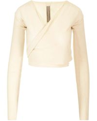 Rick Owens - Wrap Top In Wool Knit - Lyst