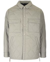 Taion - Sage Green Quilted Overshirt - Lyst