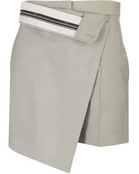Fendi - Grey Mohair Shorts - Lyst