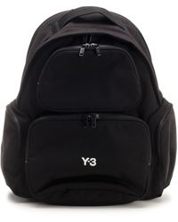 Y-3 - Black Backpack With Logo - Lyst