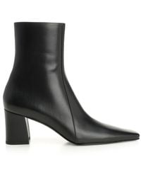Saint Laurent - "rainer" Leather Ankle Boots - Lyst