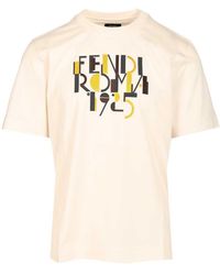 Fendi - Roma 1925' Print T Shirt - Lyst