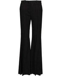 Balenciaga - Flared Trousers In Black Flowing Viscose - Lyst