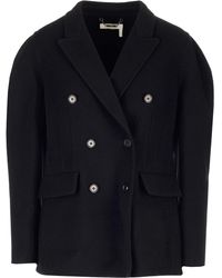 Chloé - Short Wool And Cashmere Coat - Lyst
