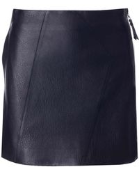 Loewe - Leather Mini Skirt - Lyst