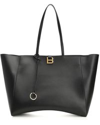 Balenciaga Hourglass Soft Tote Bag in Black | Lyst