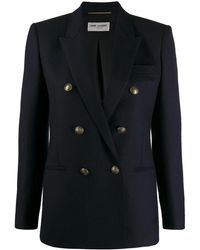 Saint Laurent Blazer doppio petto blu
